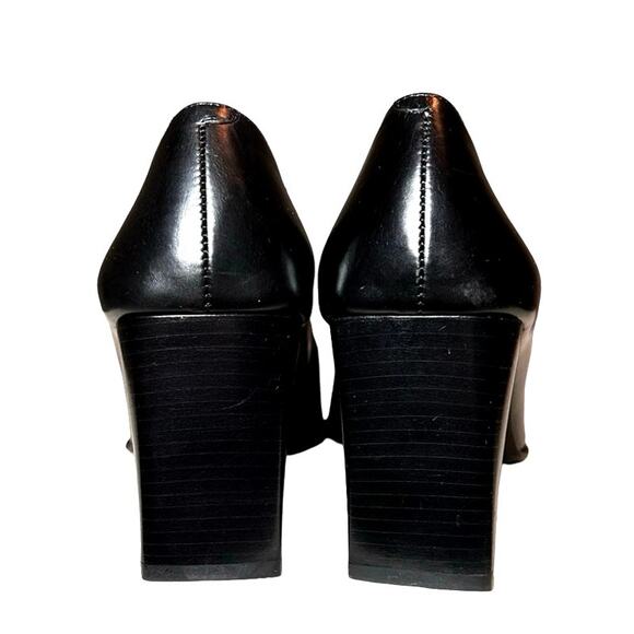 Coach Women’s Malorie Leather Square Toe Heels Black Size 7B - Picture 7 of 8